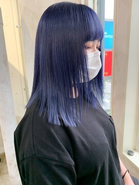 アールプラスヘアサロン(ar+ hair salon) ネイビーカラー