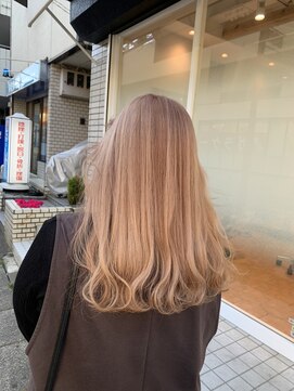 アズールサン 草加西口店(azule-sun) トリプルカラー,レイヤーカット,透明感ベージュ,ピンク【草加】