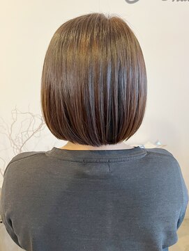 レポヘアー(Repos hair) 20代30代40代ハイライトブリーチなし大人ボブ前下がり立体感