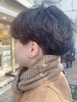 ピークアブー 表参道(PEEK-A-BOO) ベージュカラービジネスマン向け刈り上げマッシュ清潔感ヘア