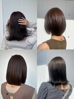 美容室フルール&nbsp;20代30代40代艶感ストレートアッシュグレージュ透明感ロング