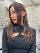 サイン 渋谷(SIGN)&nbsp;レイヤーカットインナーカラーイヤリングカラー色落ち綺麗表参道