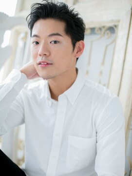 モッズ ヘア 福岡姪浜店(mod's hair) mod's姪浜/アップバングアッシュブラック束感ベリーショートh