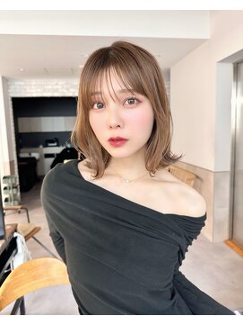 サンド 名古屋(sand) ボブ/レイヤーカット/髪質改善/ウェットヘア/オリーブベージュ