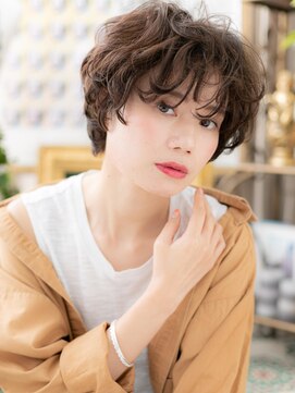 カバーヘア イヴ 戸頭店(COVER HAIR EVE) 大人インナーカラーくせ毛風抜け感マッシュh3戸頭20代30代40代