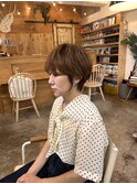 明るめベージュショートスタイル