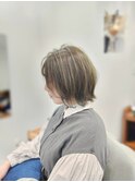 切りっぱなしレイヤーボブ×インナーオリーブカラー☆