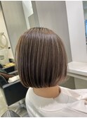 白髪ぼかし×ボブ
