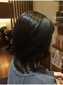 立体感ふわふわボブ20代30代大人可愛い小顔スタイル前髪なし