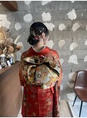 【uni 小寺】成人式後撮り用振袖スタイル