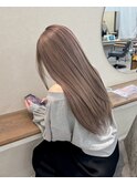 ロングハイトーン ミルクティーグレージュ ふじゆー