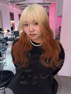 ダズリングディア(Dazzling Deer) オレンジ/ルーツカラー/抜きっぱなしブロンド/イメチェン