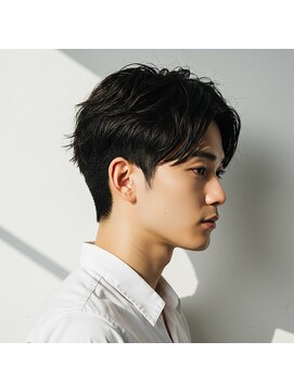 コトナ 越谷店 髪質改善/ブルーブラック×ウルフフェザーパーマ/越谷