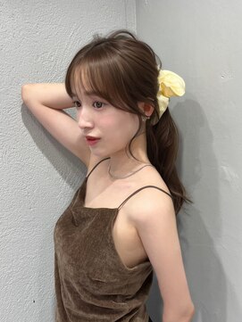 ボタン シブヤ(VOTAN SHIBUYA) オリーブベージュ/レイヤーカット/透明感カラー/韓国ヘア