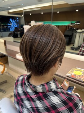 【安斉茜】ショートボブ/ハイライト/オージュア