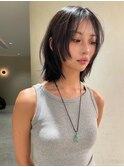 ハッシュカット/丸顔/前髪あり/ミニボブ/20代/結べる/内巻き