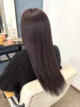 ルアン 上通り(ruen) レッド ブラウン ダークレッド 艶髪 カラー 熊本