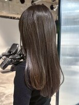 シオン(shion) 顔周りレイヤーロングオリーブベージュ韓国ヘア_ba577802