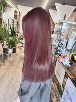 ルーナヘアー(LUNA hair)&nbsp;アプリコットピンクオレンジダブルカラーブリーチリタッチ10代
