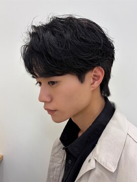 ハニー 町田(HONEY) アップバング ニュアンスパーマ 黒髪