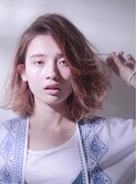 大人可愛い小顔ボブ かきあげ無造作ボブ〔Belle原宿〕