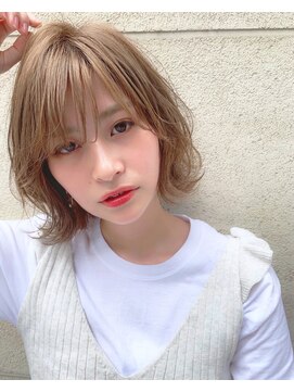 シー バイ ロンド 新宿(Sea by Lond) 【佐藤健太郎】ハイトーングレージュカジュアルボブ