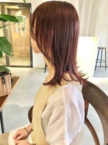 パーク(PARK)&nbsp;大人可愛いミディアムウルフレイヤーピンクグレージュ