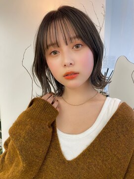 サンド 鹿児島中央(sand) 黒髪/グレーベージュ/レイヤーロング/前髪パーマ[鹿児島駅]