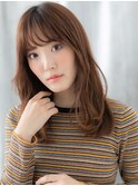 ミストバング髪質改善くせ毛風ゆるセミディo小山20代30代40代