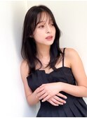 前髪 こなれミディ イメチェン ウェーブパーマ 韓国マッシュ