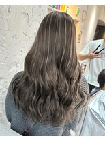 ブレンド 渋谷(BLend)&nbsp;前髪アンブレラカラーこなれミディイメチェンウェーブパーマ