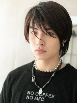 グルーミングサロン バーバー キャッスル 北浦和西口(Grooming salon Barber Castle) 20代30代斜めバング学生ブラック無造作ショートG北浦和