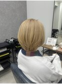 金髪ショートボブ☆
