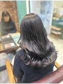 【暗髪ロングヘア】