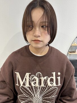 ラミエバイメルト 下北沢(lamie by melt) ミニボブ小顔顔周りレイヤーカットショコラベージュブラウン人気