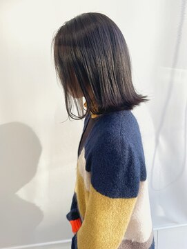 クイントネオリーブ 自由が丘正面口店(quint:neolive) 自由ヶ丘ブルーブラック大人ショート外ハネボブ美髪ワイドバンク