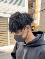 アンダーバーホワイト 広島 並木店(_WHITE)&nbsp;ツイスパ×縦落ちパーマ×メンズマッシュ