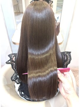 アンド ラ ブランシュ(&.La Blanche) 暗めカラー/ミディアムヘア/デザインカラー/縮毛矯正