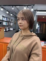 レブ 三条河原町(Reb,) ボブ/タッセルボブ/切りっぱなしボブ/ミルクティーベージュ