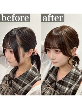 メラク(Merak) 後れ毛バランスが可愛い 顔まわり小顔カット