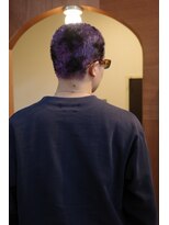 エディ(Edy)&nbsp;スパイキーショートケアブリーチダブルカラー外国人風眉毛カット