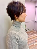 アトリエ タキ(atelier.taki)&nbsp;ハンサムショート 大人ボブ ブラウンカラー 顔周りカット
