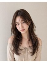 アスフィーダ(A'sfida)&nbsp;大人抜け感レイヤーロング × シアーブラウン