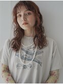 セミロング ウェーブパーマ