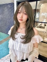 アテナ(ATENA)&nbsp;ミントベージュミントグレージュ顔周りワンホンレイヤー髪質改善