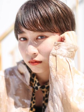 テトヘアー(teto hair) マッシュショート、アッシュブラウン、シースルーバング