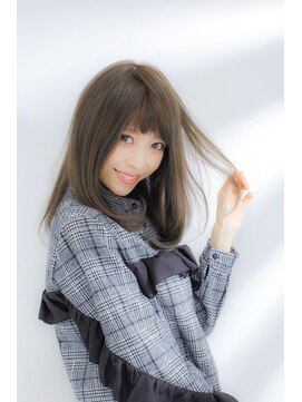 ジャストヘア ラポール 北久里浜店(just hair RAPPOR) オリーブカーキカラー　艶ツヤストレートワンカール