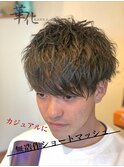 メンズショート メンズパーマ スパイラルパーマ