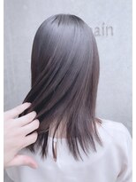 ドゥマン(Demain) うるツヤストレートロブ×透明感カラー