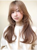 大人気 ワンカールでガーリー ハイレイヤー ミルクティー